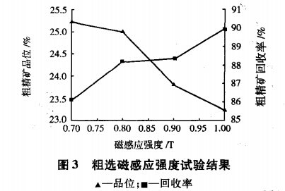 粗選磁感應(yīng)強度試驗結(jié)果